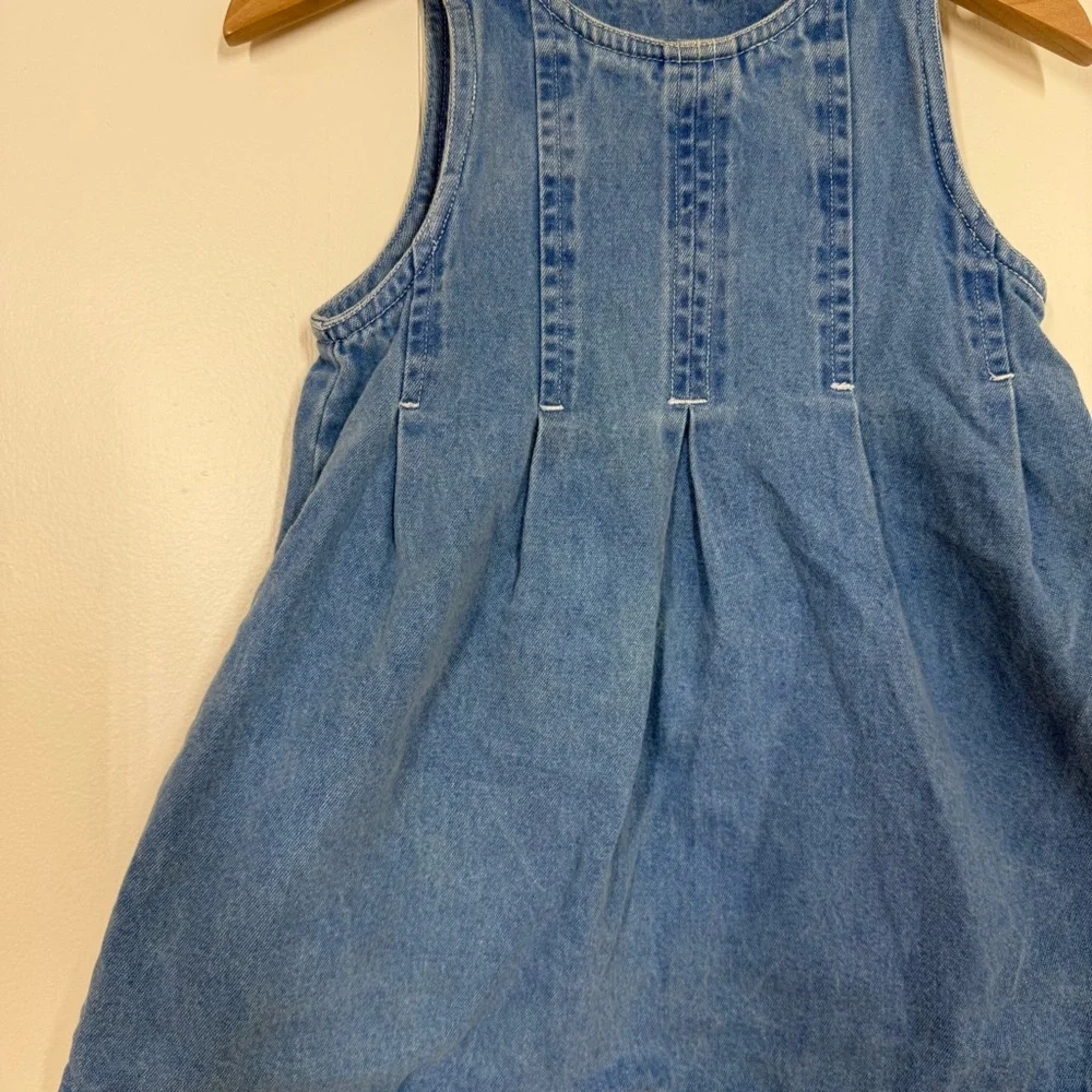 Cherokee Vintage Pleated Denim Overall Dress